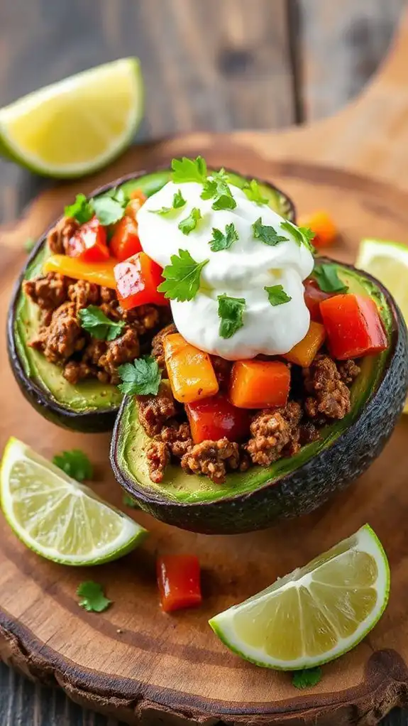avocados filled with tacos