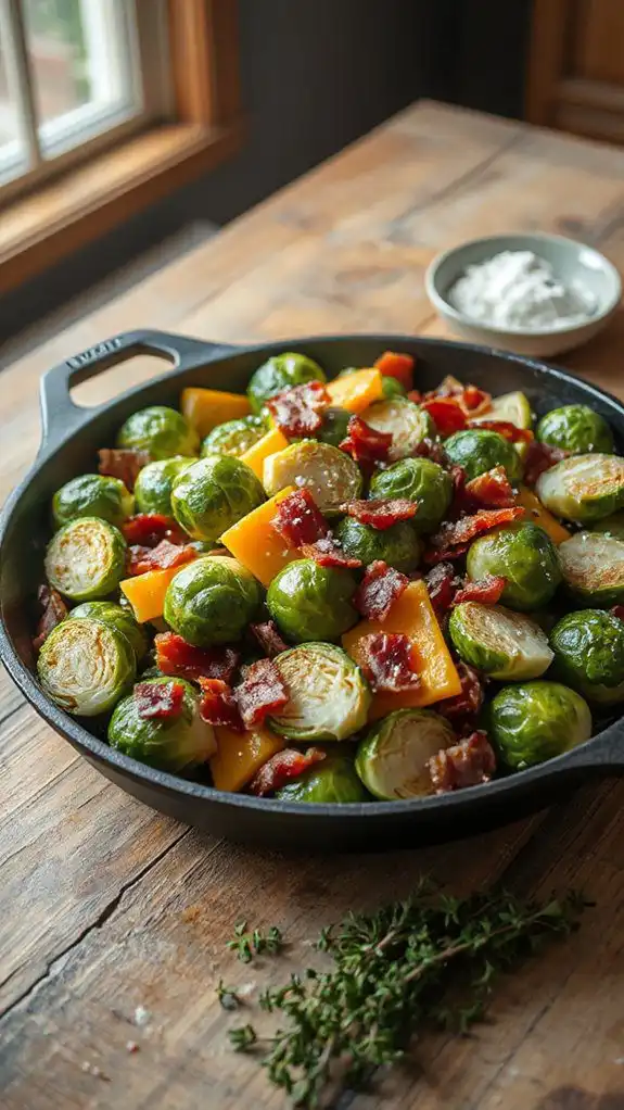 bacon coated cheesy vegetables delight