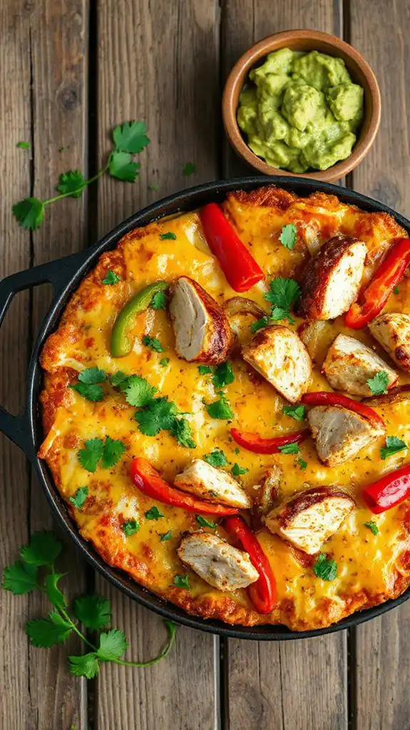 baked chicken fajita dish