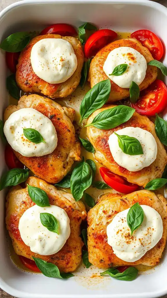 baked chicken with caprese
