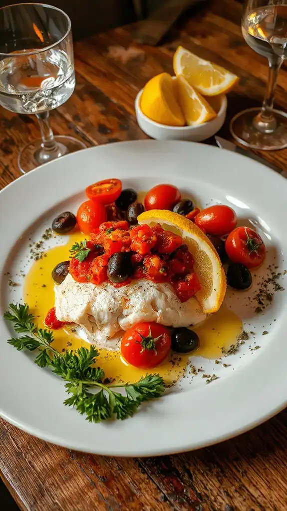 baked cod with tapenade