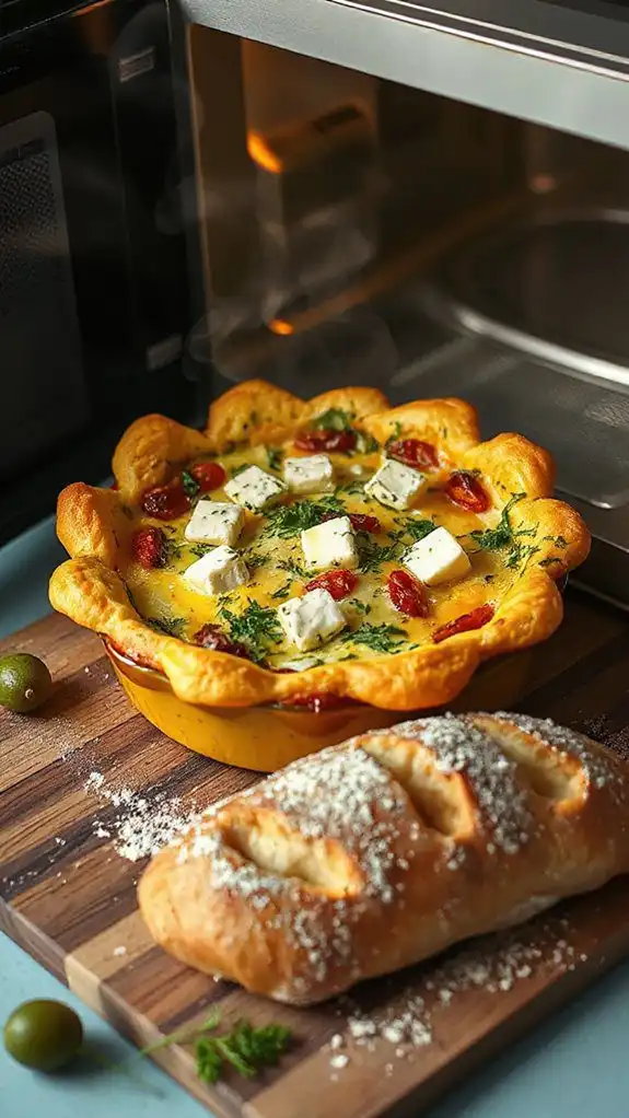 baked eggs with feta