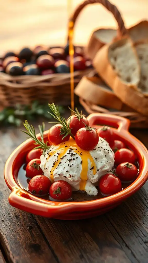 baked feta with herbs