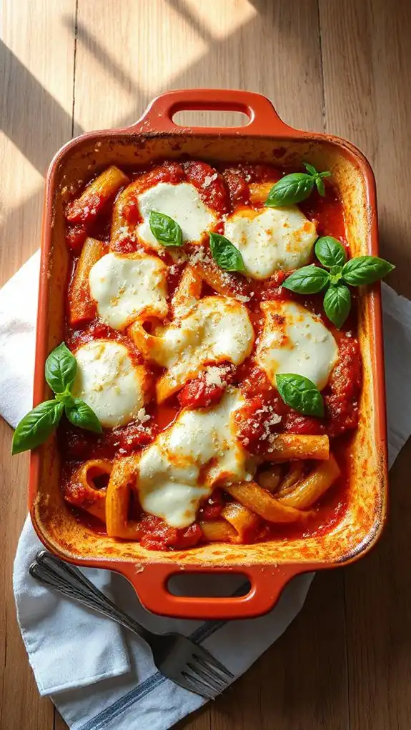 baked pasta with tomatoes