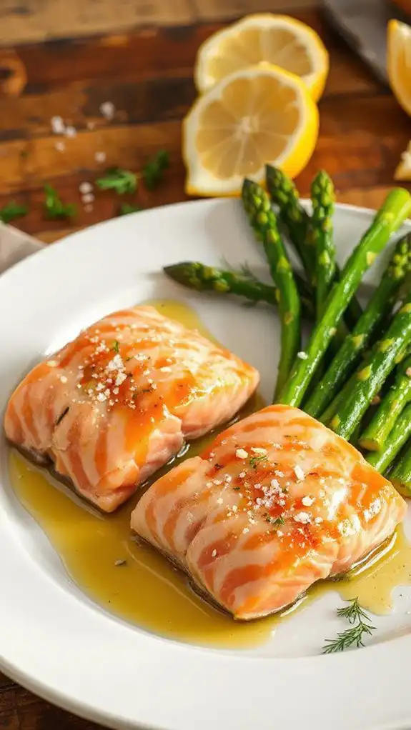 baked salmon with asparagus