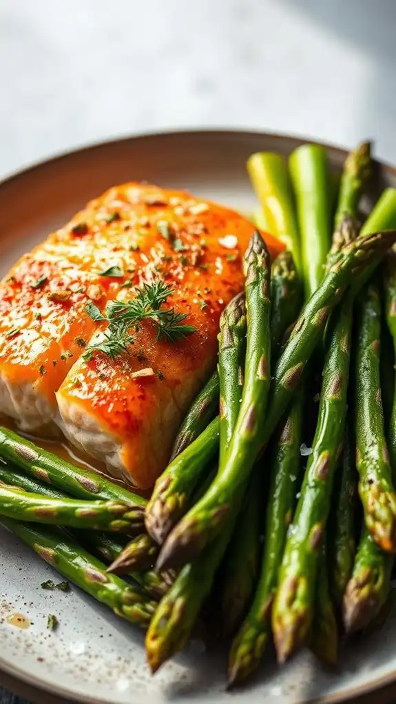 baked salmon with asparagus