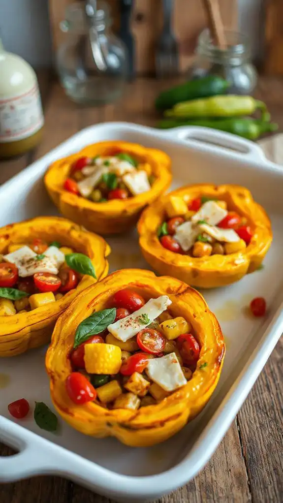 baked squash with stuffing