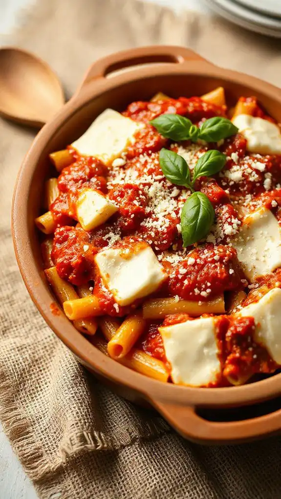 baked ziti with sauce