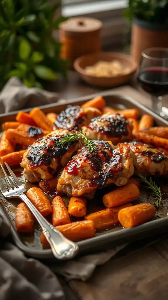 balsamic chicken with carrots