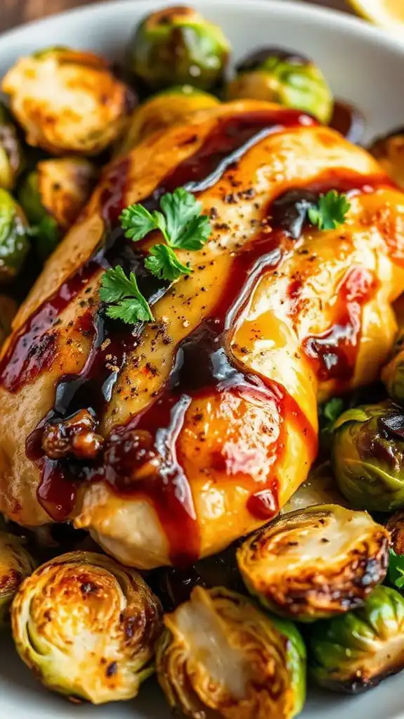balsamic chicken with sprouts balsamic chicken with sprouts