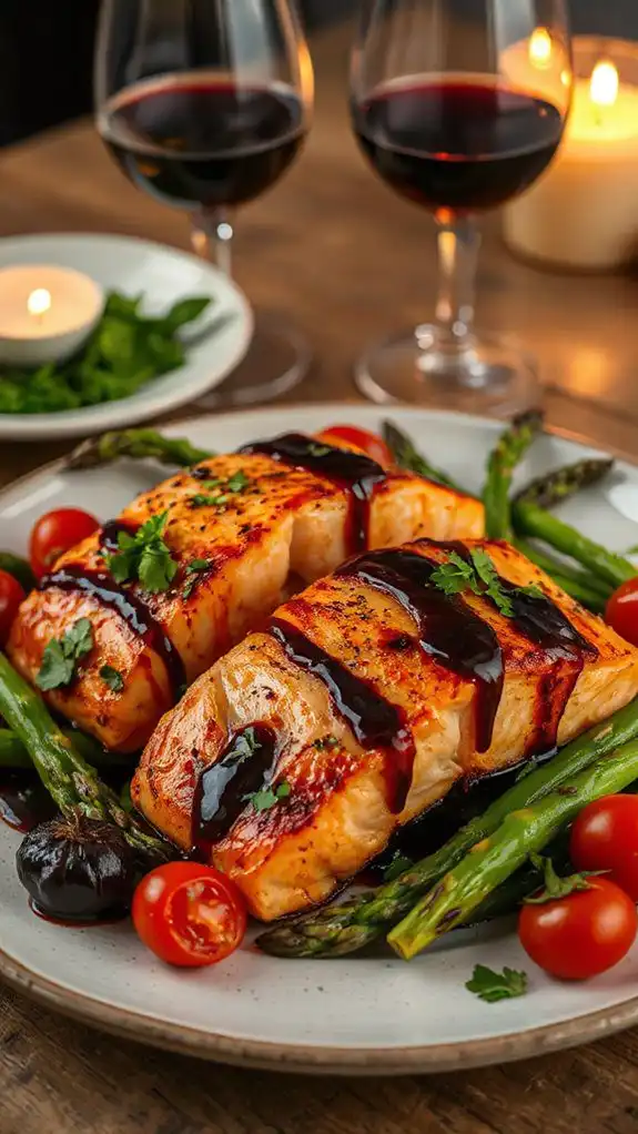 balsamic glaze on salmon