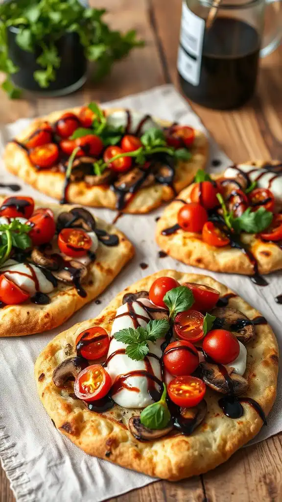 balsamic glazed pizza flatbreads