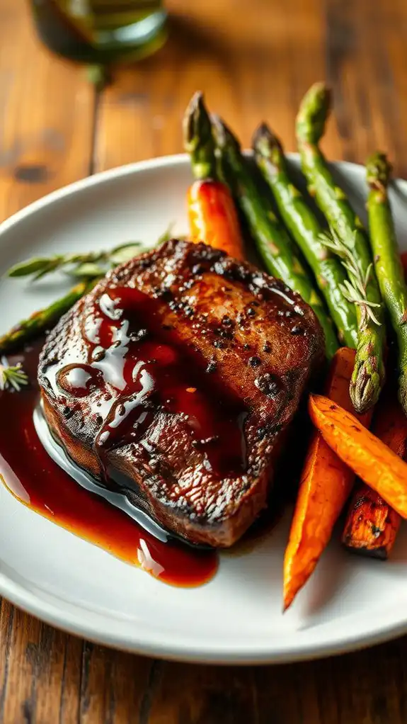 balsamic glazed skirt steak