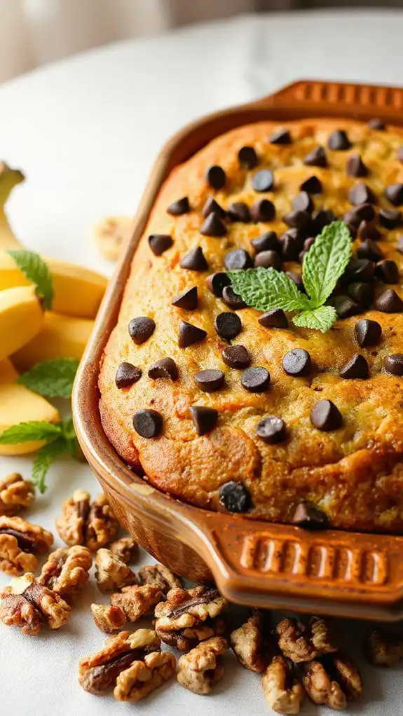 banana bread with chocolate