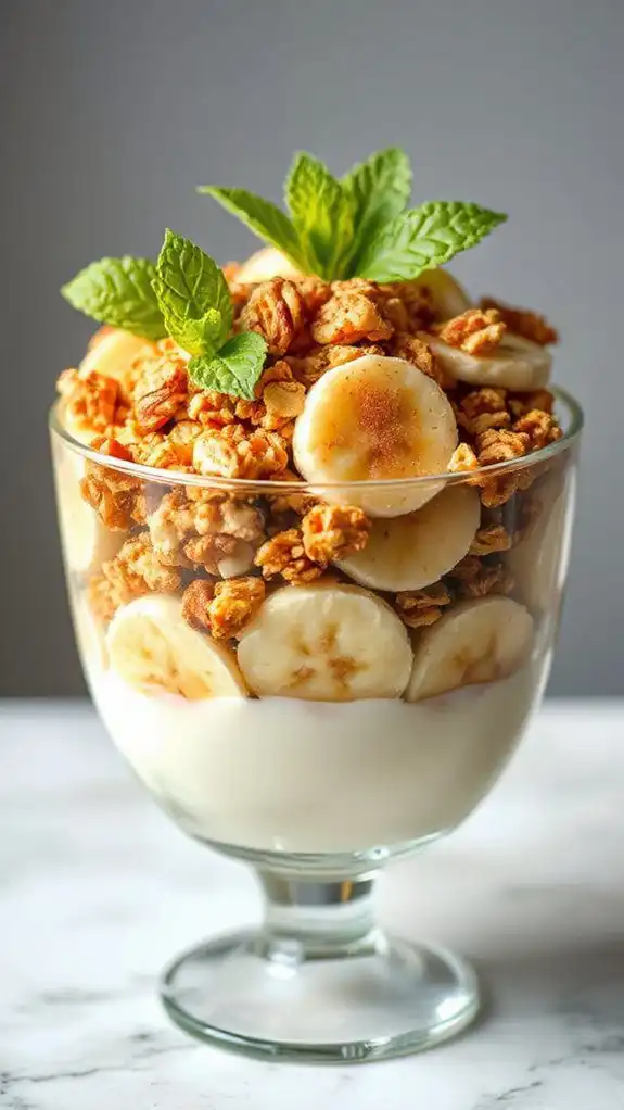 banana parfait with crunch