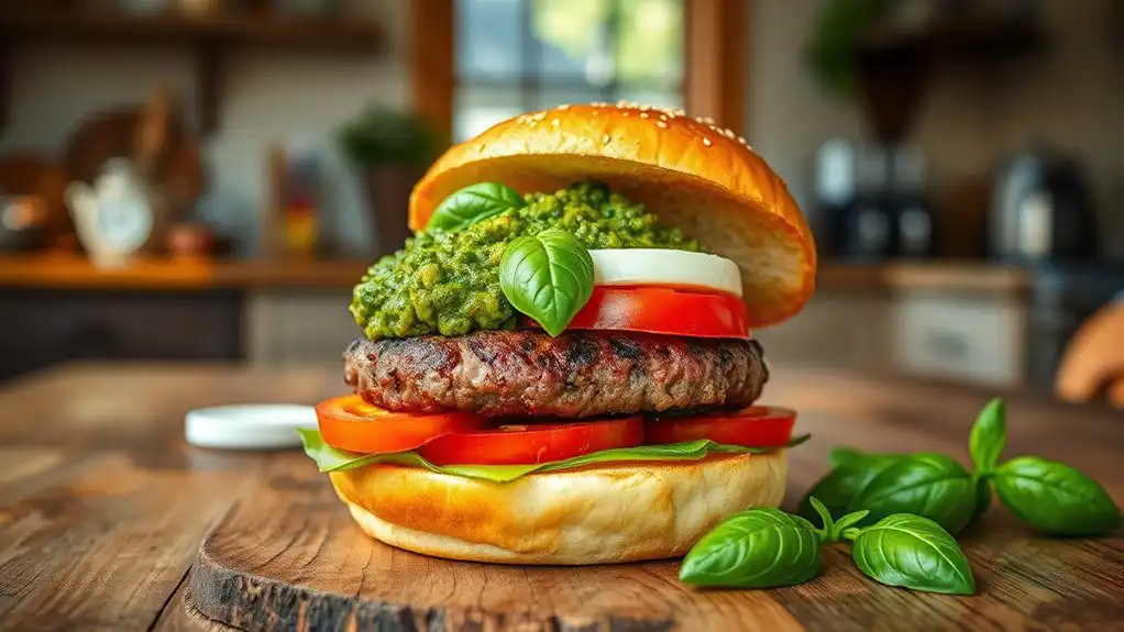 basil pesto burger masterpiece basil pesto burger masterpiece