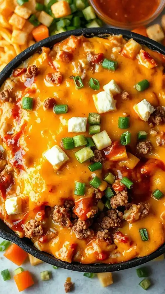 bbq cheesy hamburger casserole