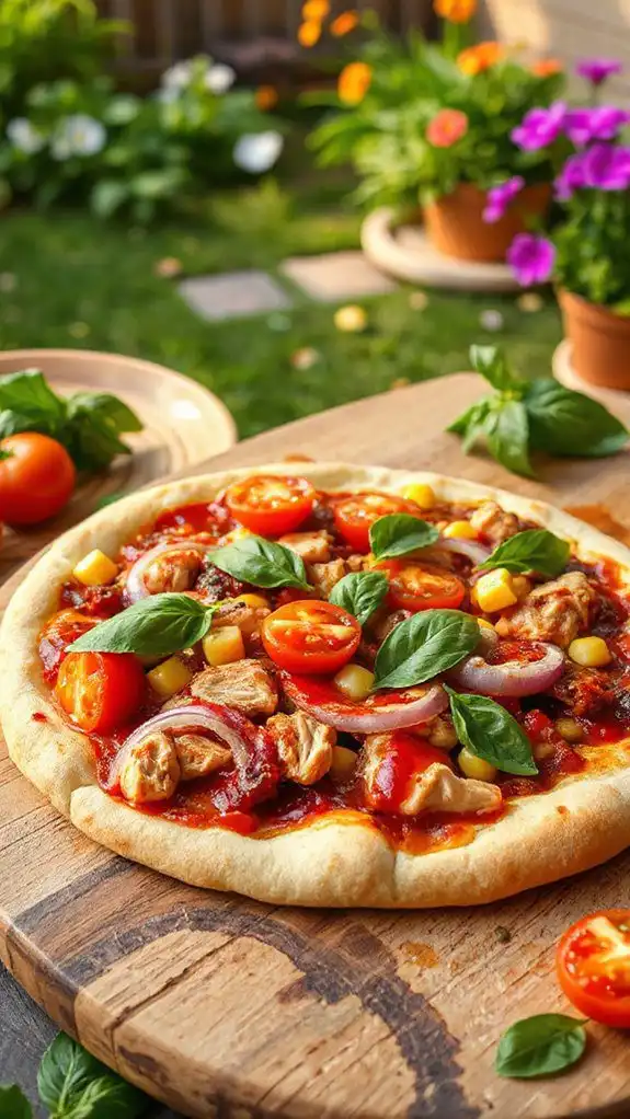 bbq chicken and basil