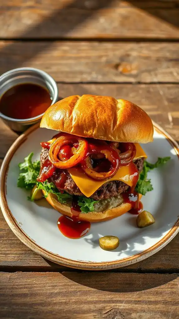 bbq glazed beef burger bbq glazed beef burger