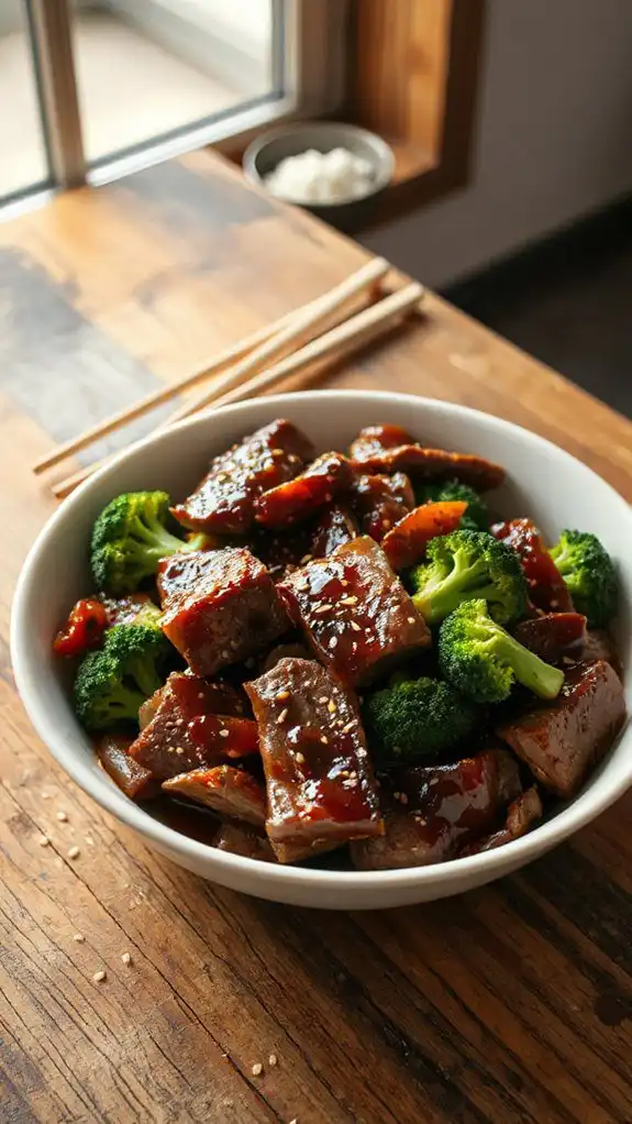 beef and broccoli dish