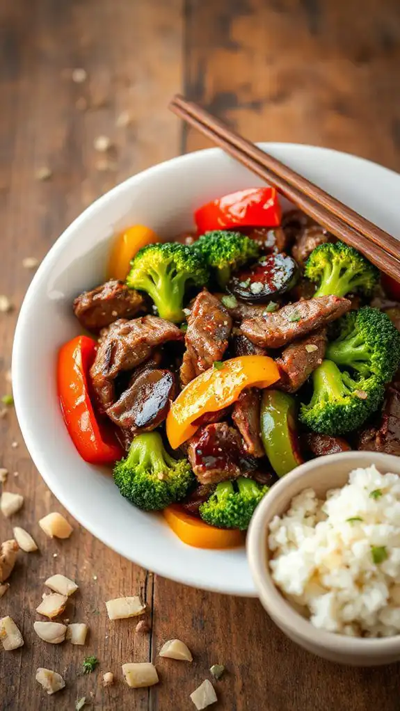 beef and vegetable stir fry