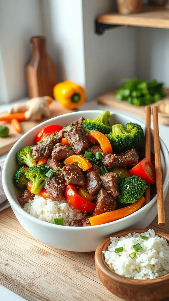 beef and vegetable stir fry