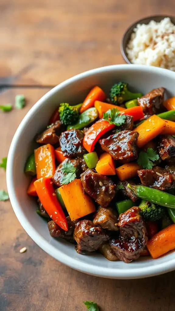 beef and vegetable stir fry