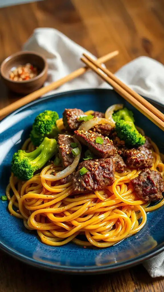 beef broccoli ramen stir fry