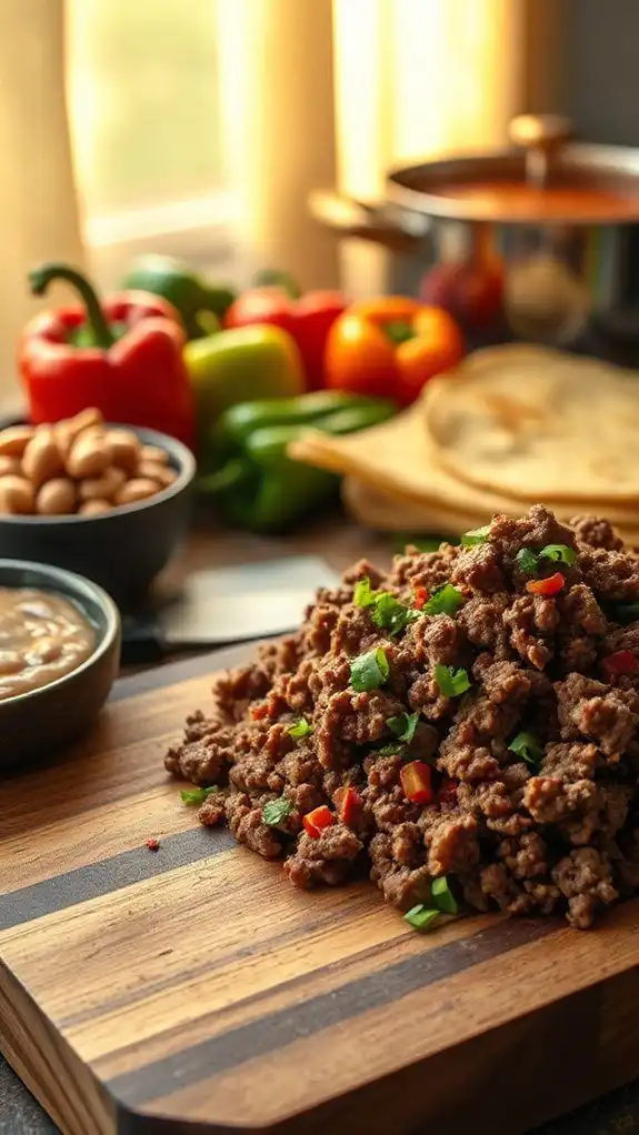 beef filled tortilla dish