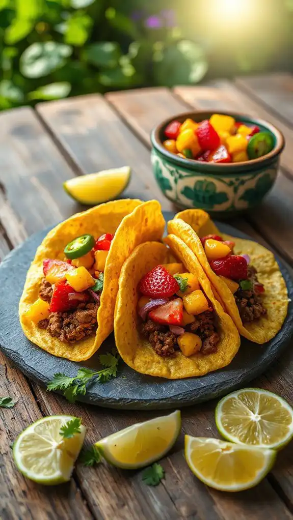 beef tacos with salsa