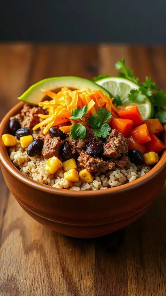 beefy black bean bowl