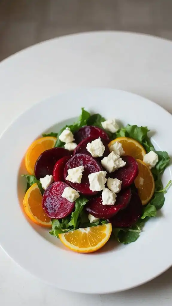 beet and goat cheese salad
