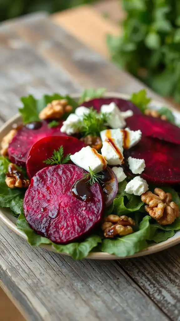 beet and goat cheese salad