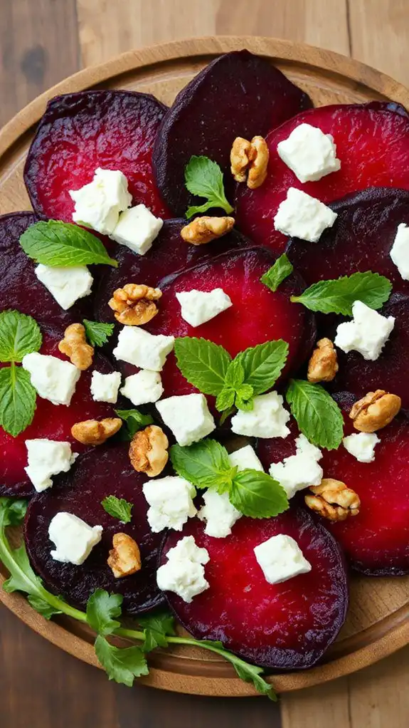 beetroot and feta mixture