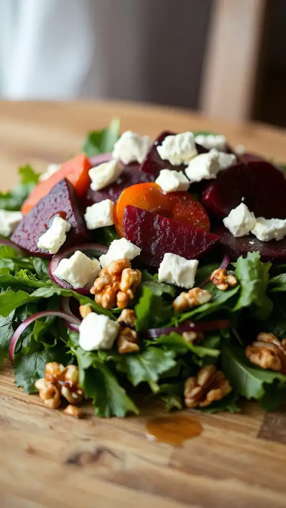 beetroot and goat cheese salad