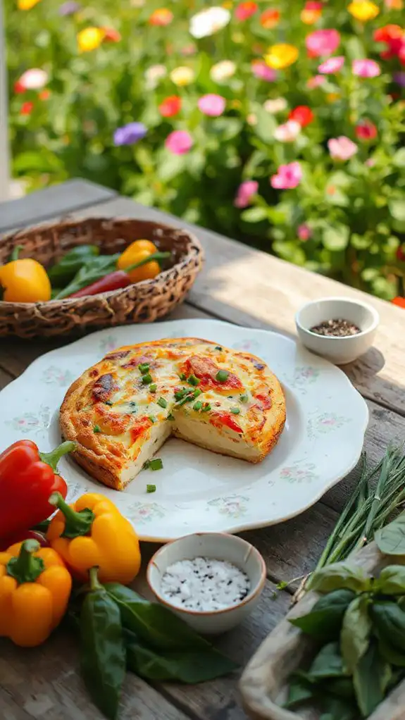 bell pepper chive frittata