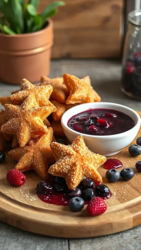 berry filled churros dessert treat