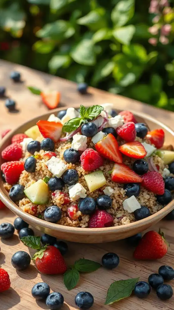 berry infused quinoa salad