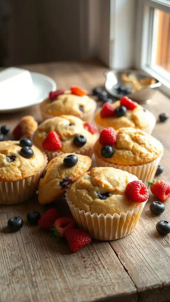berry infused vanilla muffins