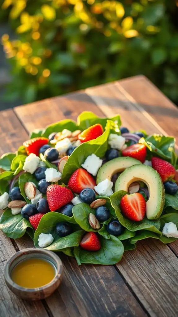 berry spinach citrus salad