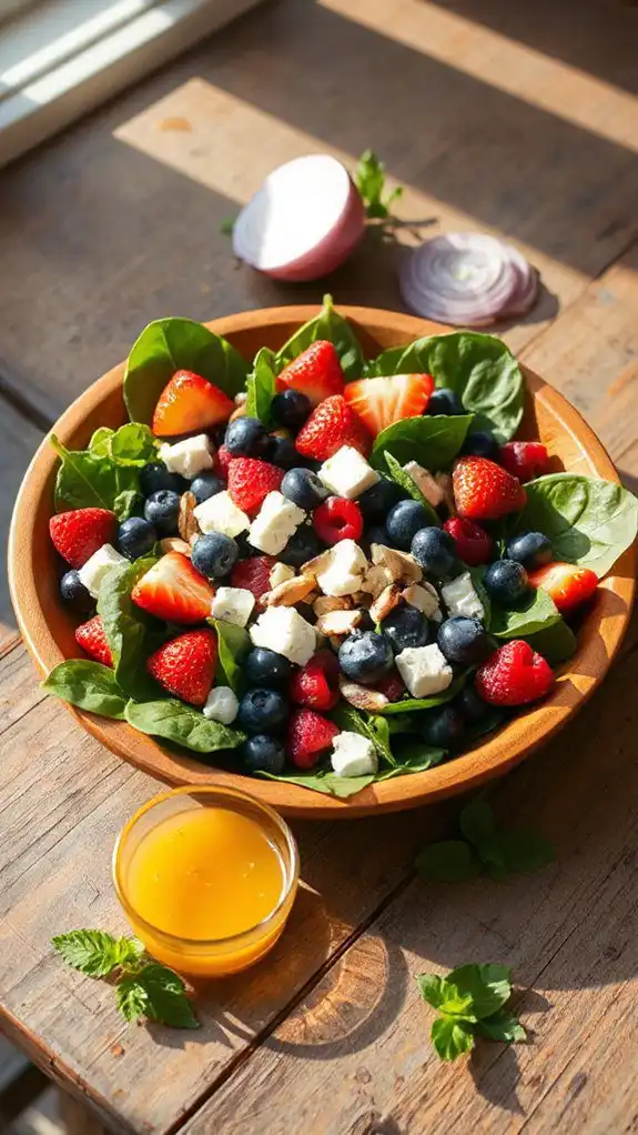 berry spinach salad vinaigrette