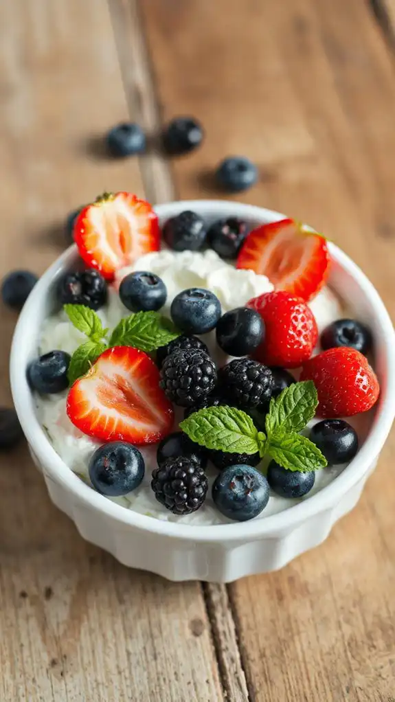 berry topped cottage cheese berry topped cottage cheese