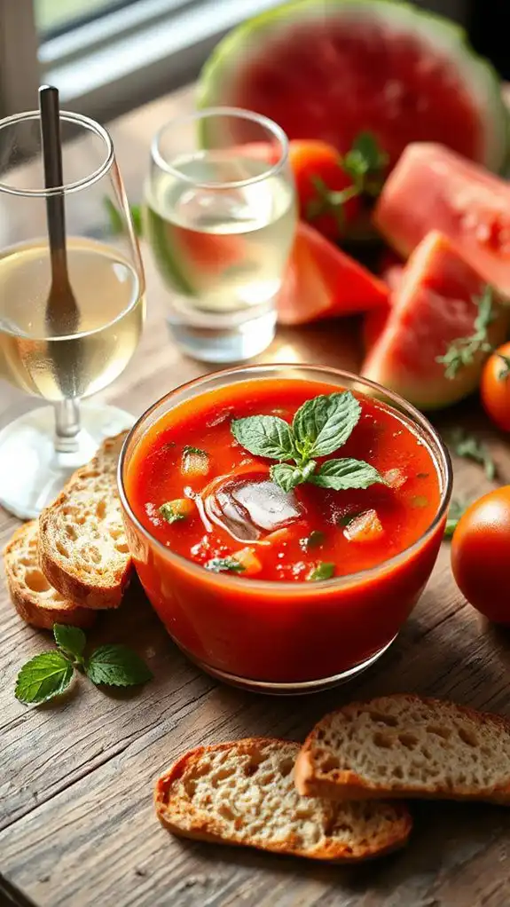beverage choices for gazpacho