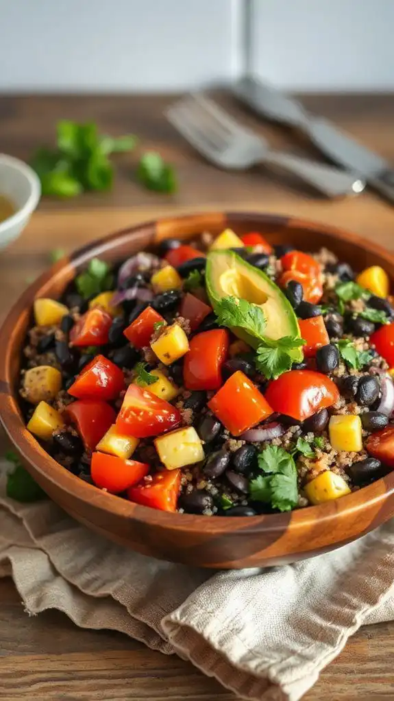 black bean quinoa salad
