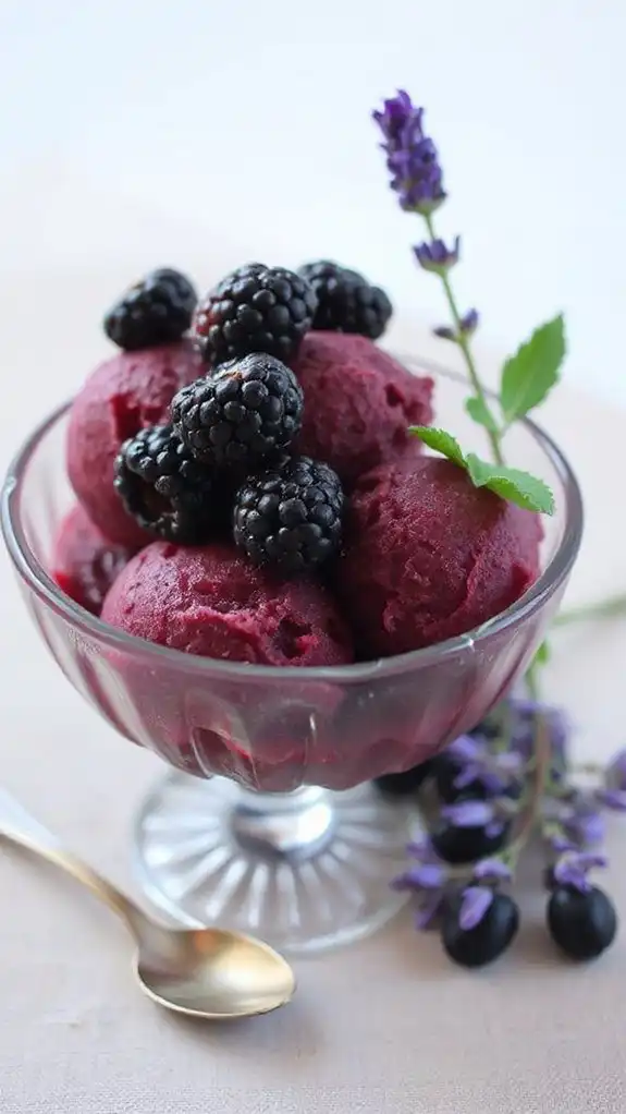 blackberry lavender flavored dessert