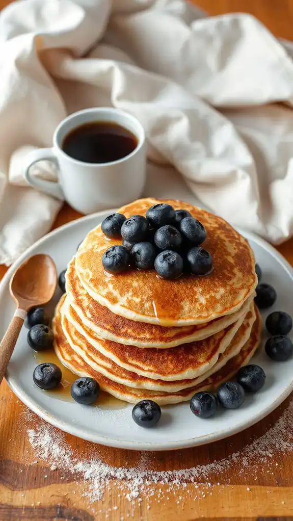 blueberry almond flour pancakes