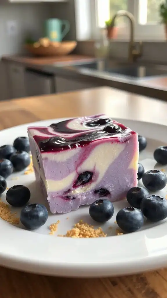 blueberry cheesecake fudge delight