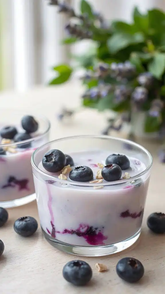 blueberry lavender panna cotta blueberry lavender panna cotta