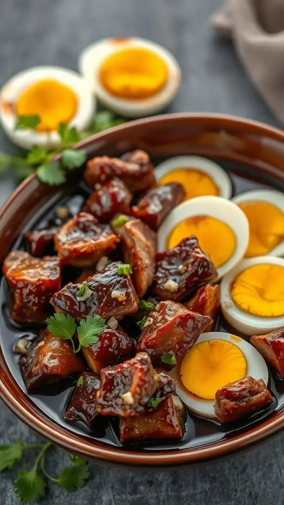 braised pork with eggs braised pork with eggs
