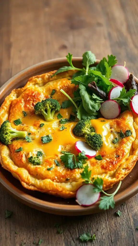 broccoli and cheddar frittata
